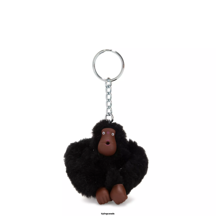Women Keychains Kipling Black Tonal Sven Monkey Keychain FHZD692