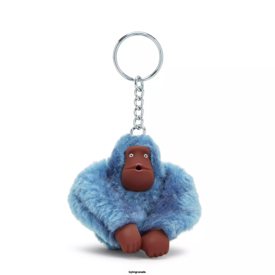 Women Keychains Kipling Blue Buzz Sven Small Monkey Keychain FHZD666