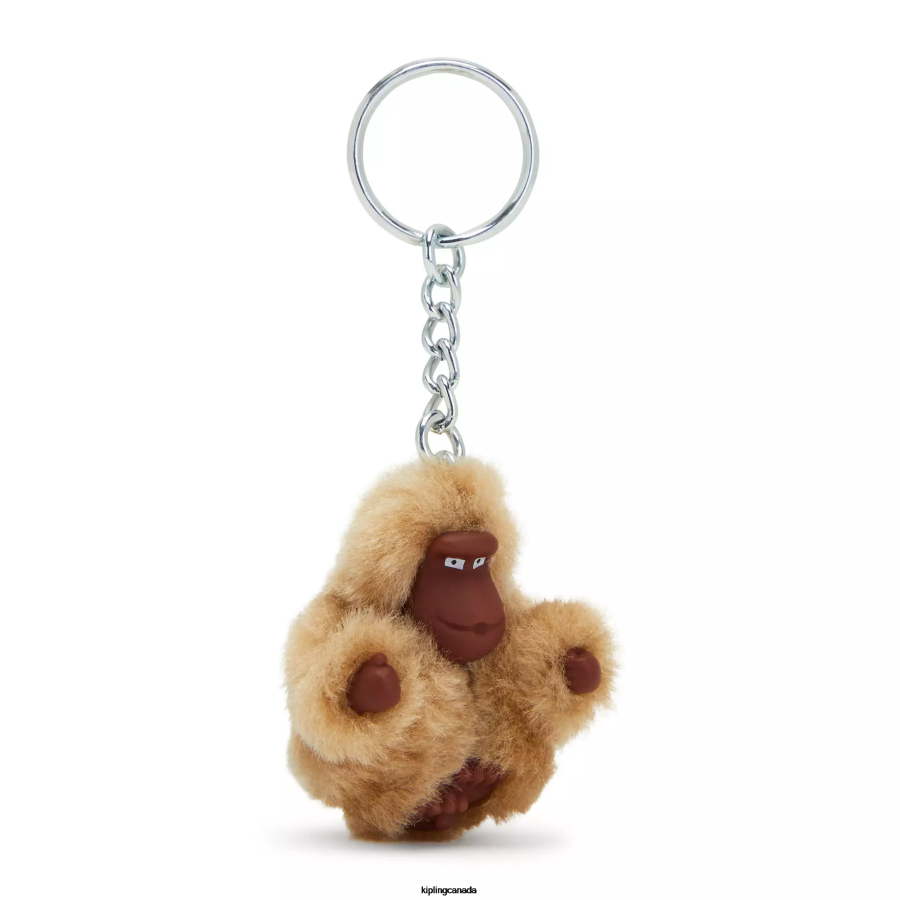 Women Keychains Kipling Caramel Beige Sven Extra Small Monkey Keychain FHZD714