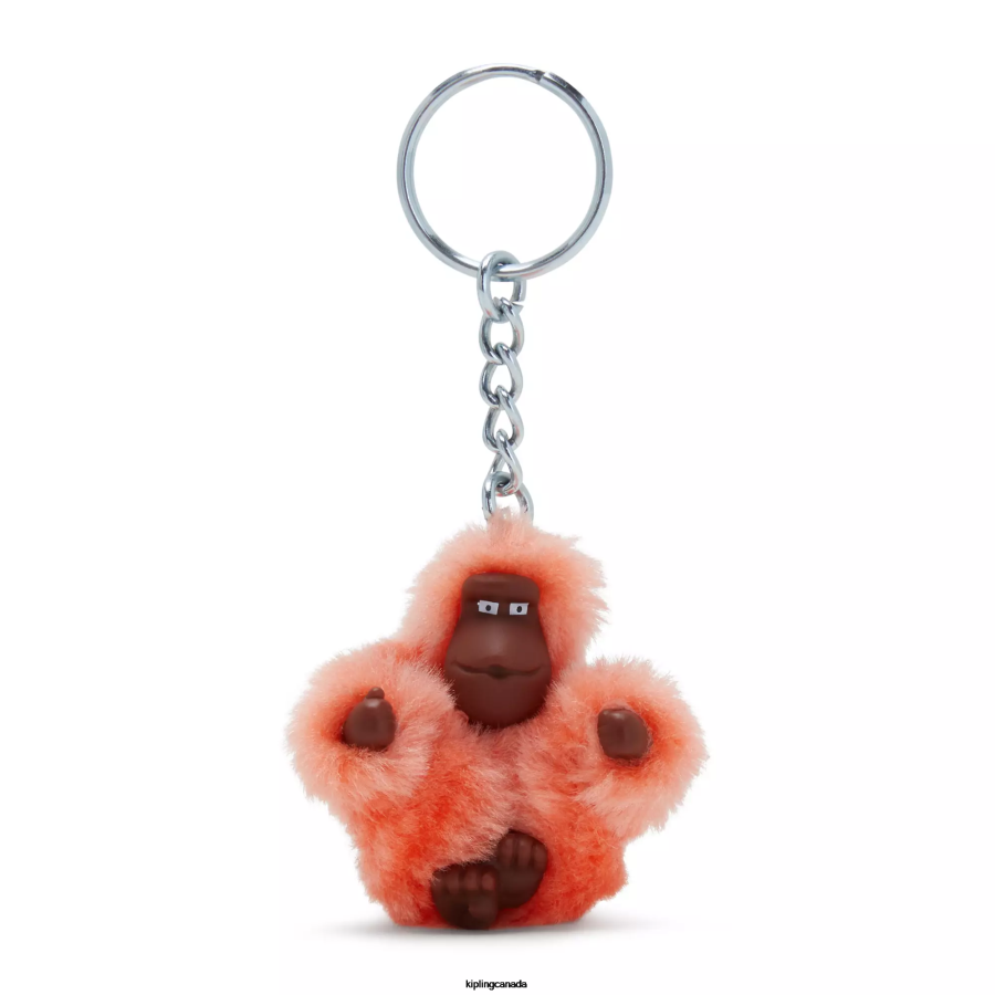Women Keychains Kipling Cool Coral Sven Extra Small Monkey Keychain FHZD720