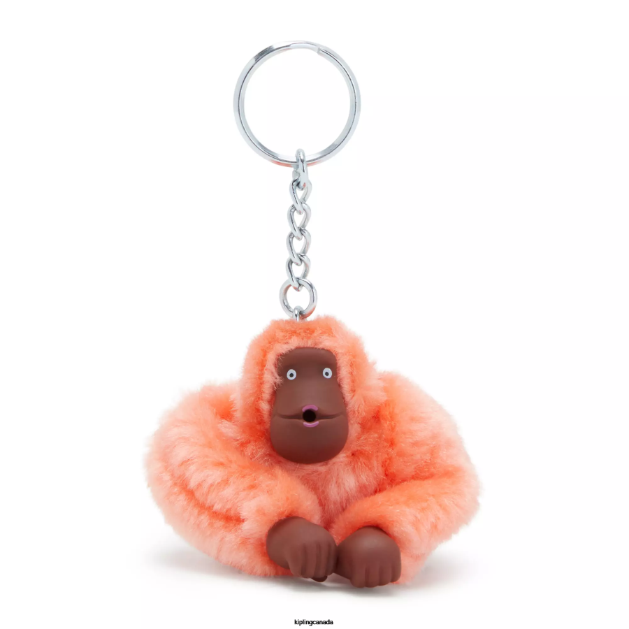 Women Keychains Kipling Cool Coral Sven Small Monkey Keychain FHZD673