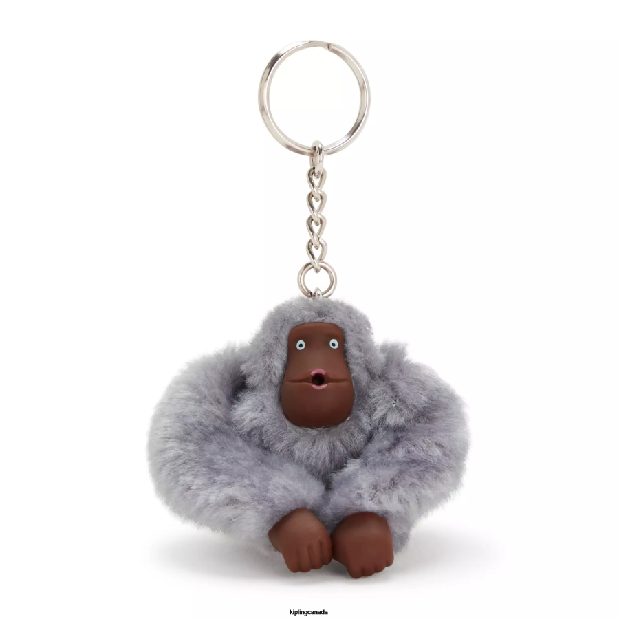 Women Keychains Kipling Dove Grey Sven Small Monkey Keychain FHZD667