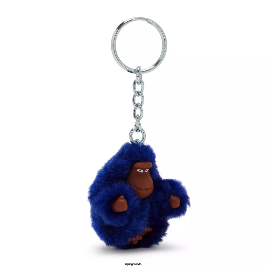 Women Keychains Kipling Fury Blue Sven Extra Small Monkey Keychain FHZD712
