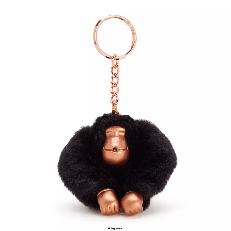 Women Keychains Kipling Opulent Black Stud Sven Small Monkey Keychain FHZD669