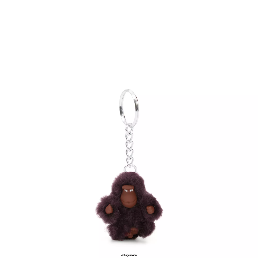Women Keychains Kipling Purple Verbena Sven Extra Small Monkey Keychain FHZD722