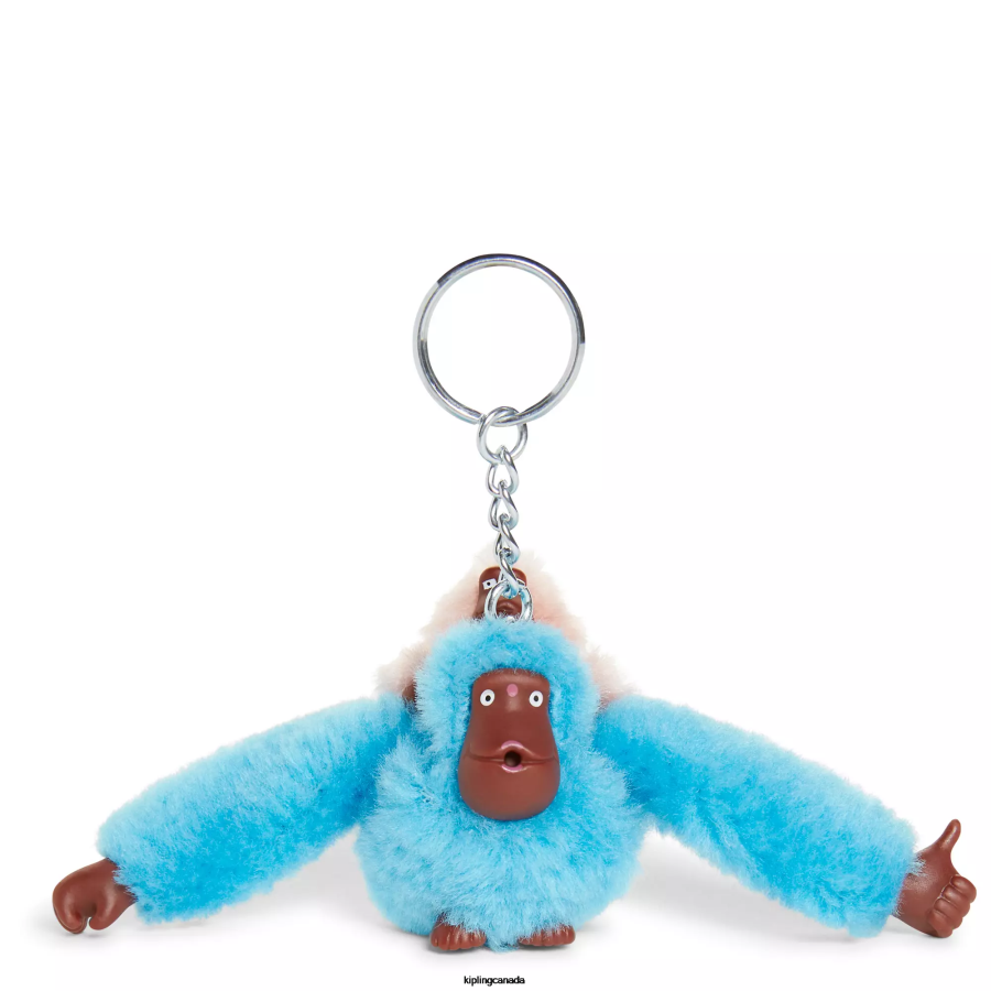 Women Keychains Kipling Sea Blue Mom And Baby Mom and Baby Sven Monkey Keychain FHZD682