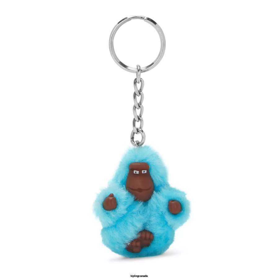 Women Keychains Kipling Sea Blue Sven Extra Small Monkey Keychain FHZD698