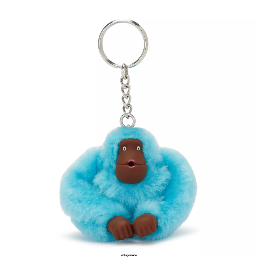 Women Keychains Kipling Sea Blue Sven Small Monkey Keychain FHZD664