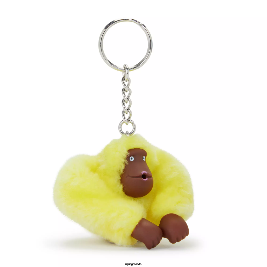 Women Keychains Kipling Sunlight Yellow Sven Small Monkey Keychain FHZD665