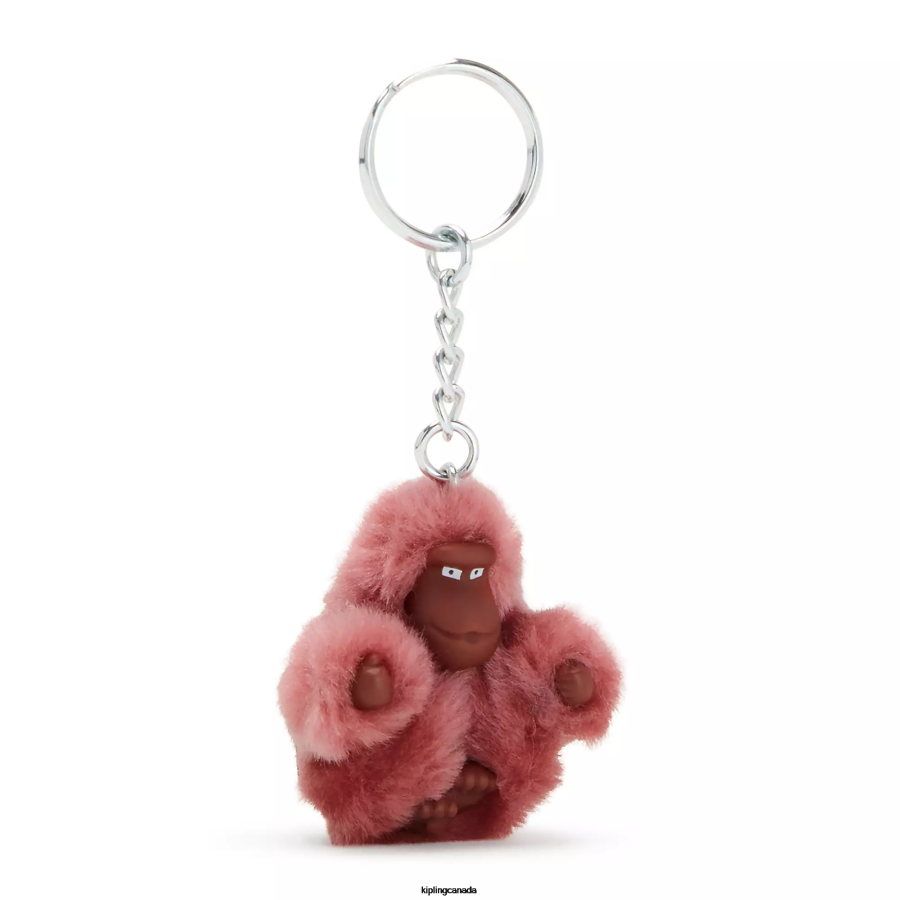 Women Keychains Kipling Sweet Pink Sven Extra Small Monkey Keychain FHZD727