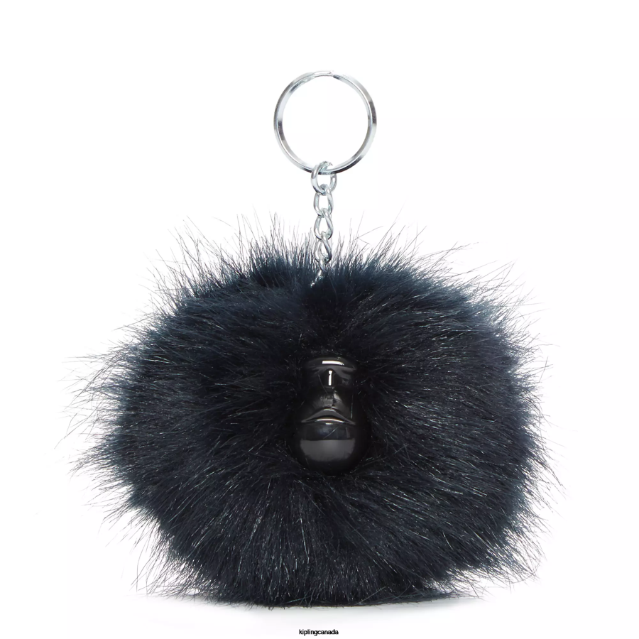 Women Keychains Kipling True Navy Pompom Monkey Keychain FHZD729