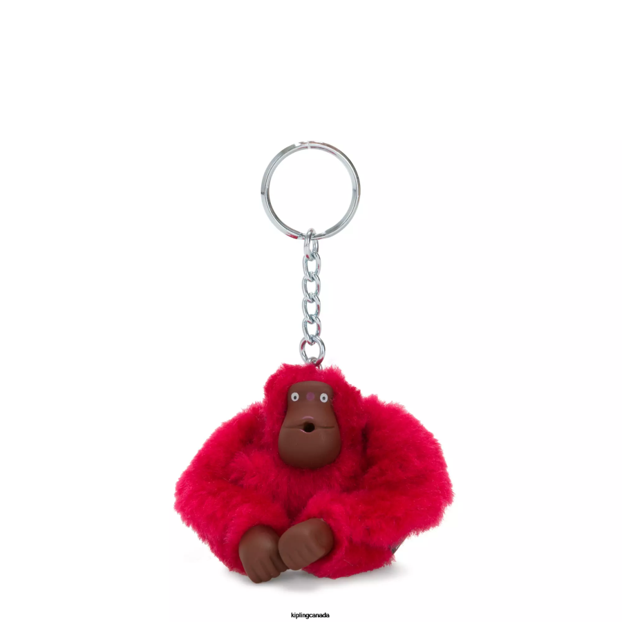 Women Keychains Kipling True Pink Sven Small Monkey Keychain FHZD678