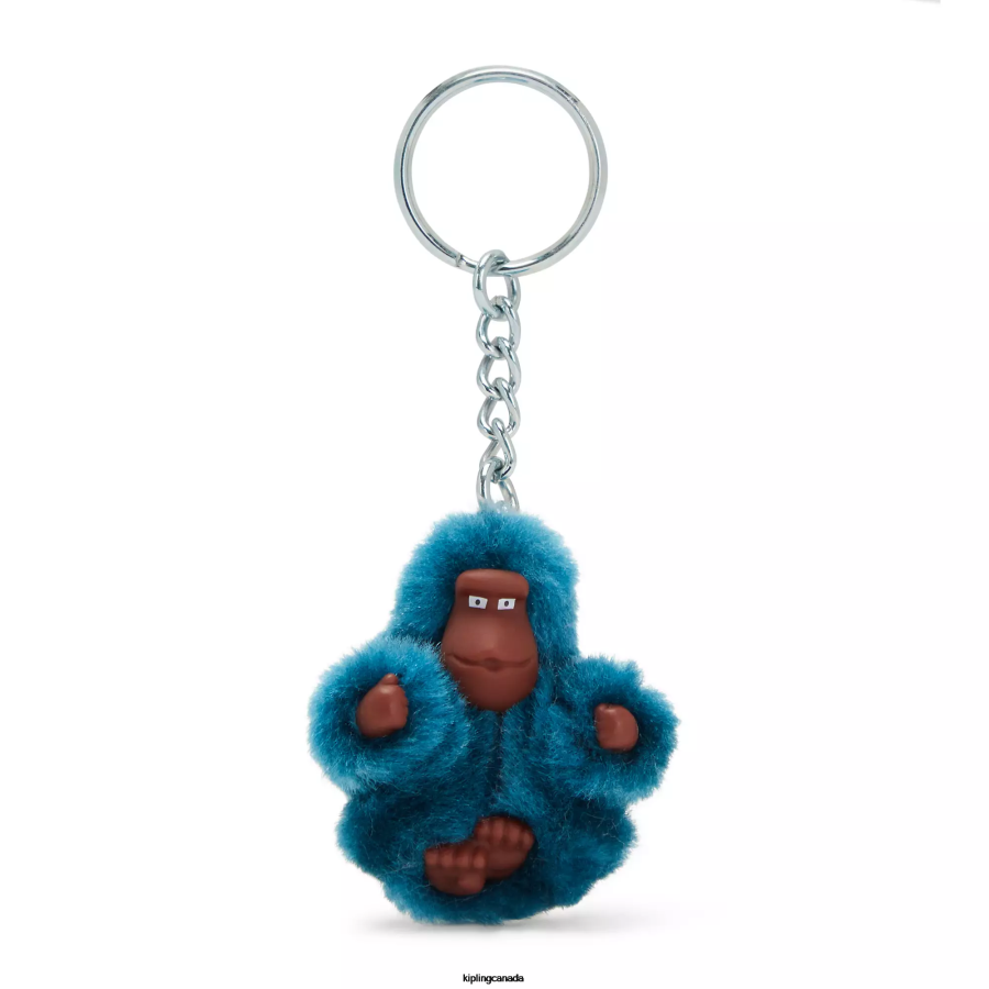 Women Keychains Kipling Twinkle Teal Sven Extra Small Monkey Keychain FHZD728