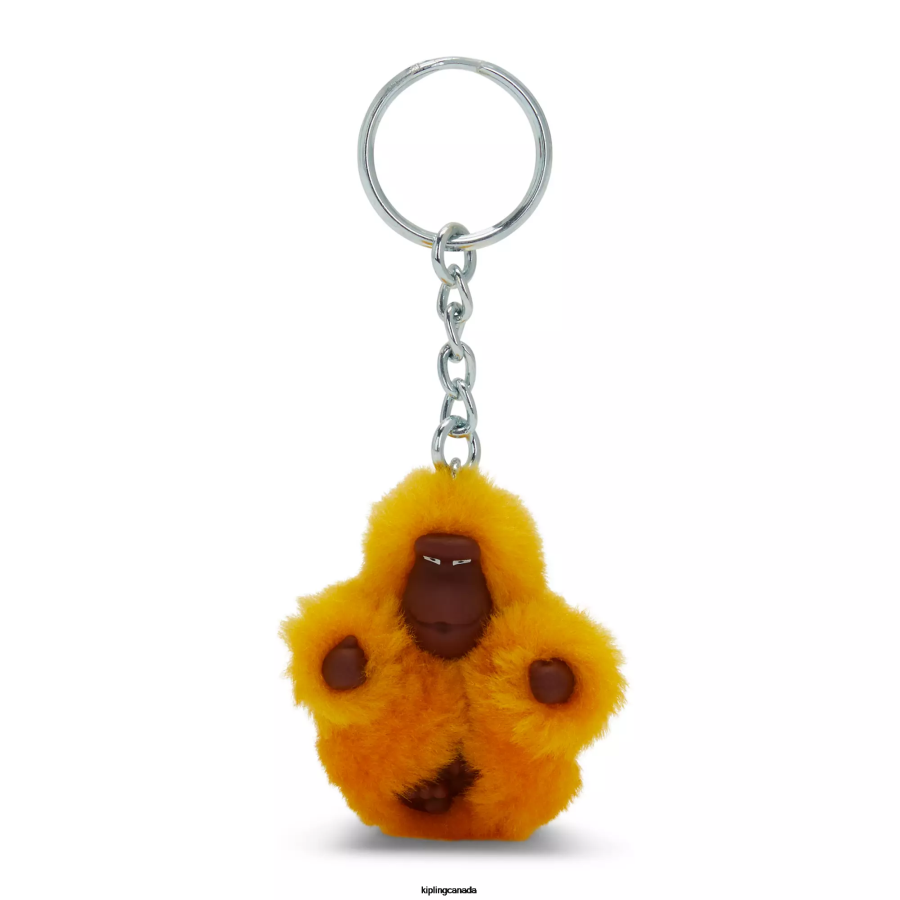 Women Keychains Kipling Warm Yellow Sven Extra Small Monkey Keychain FHZD707