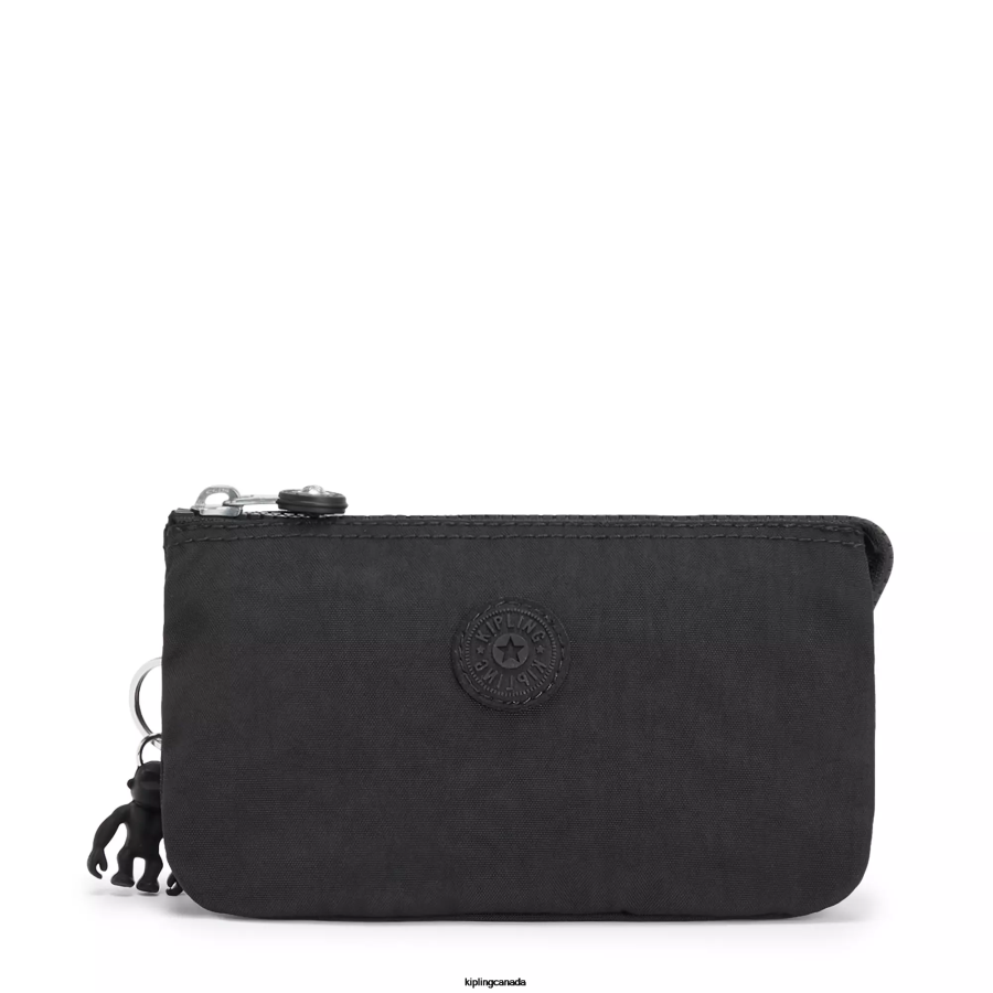 Women Pouches Kipling Black Noir Creativity Large Pouch FHZD535