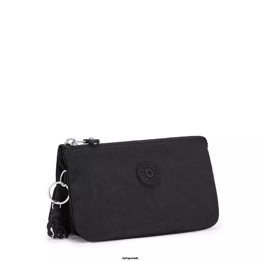 Women Pouches Kipling Black Noir Creativity Large Pouch FHZD535