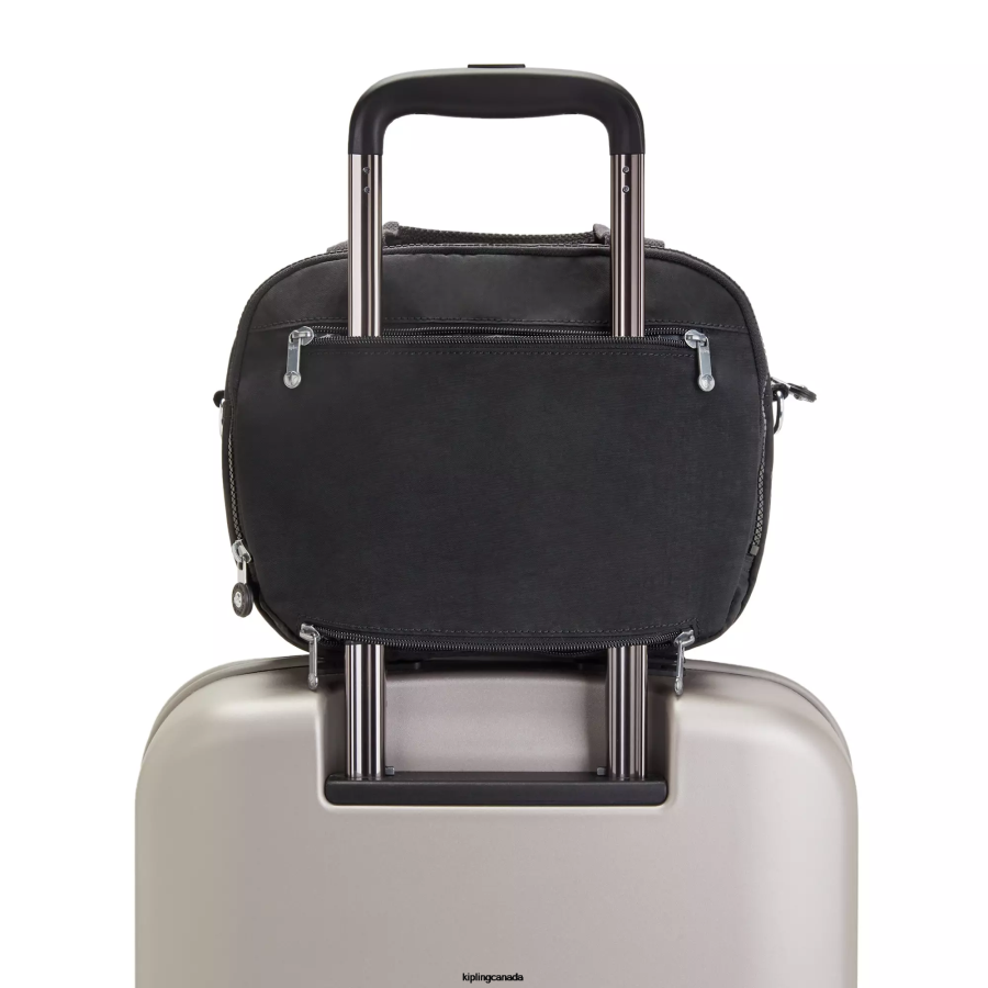 Women Pouches Kipling Black Noir Palm Beach Toiletry Bag FHZD544