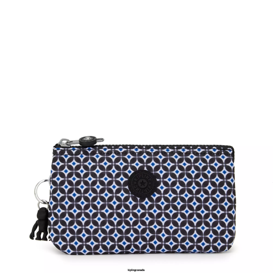 Women Pouches Kipling Blackish Tile Creativity Large Printed Pouch FHZD307