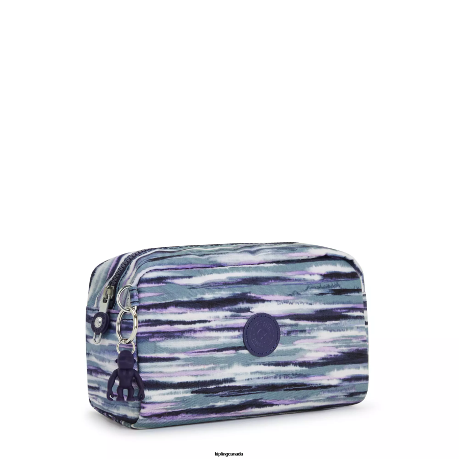 Women Pouches Kipling Brush Stripes Gleam Printed Pouch FHZD528