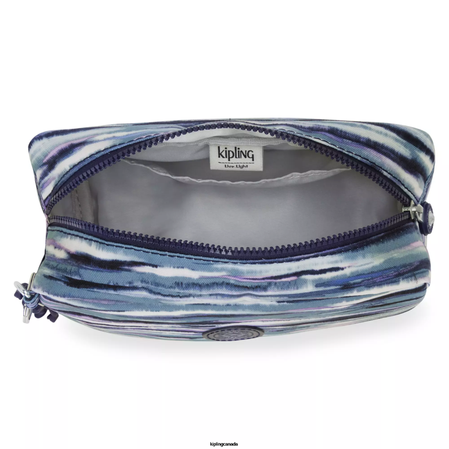 Women Pouches Kipling Brush Stripes Gleam Printed Pouch FHZD528