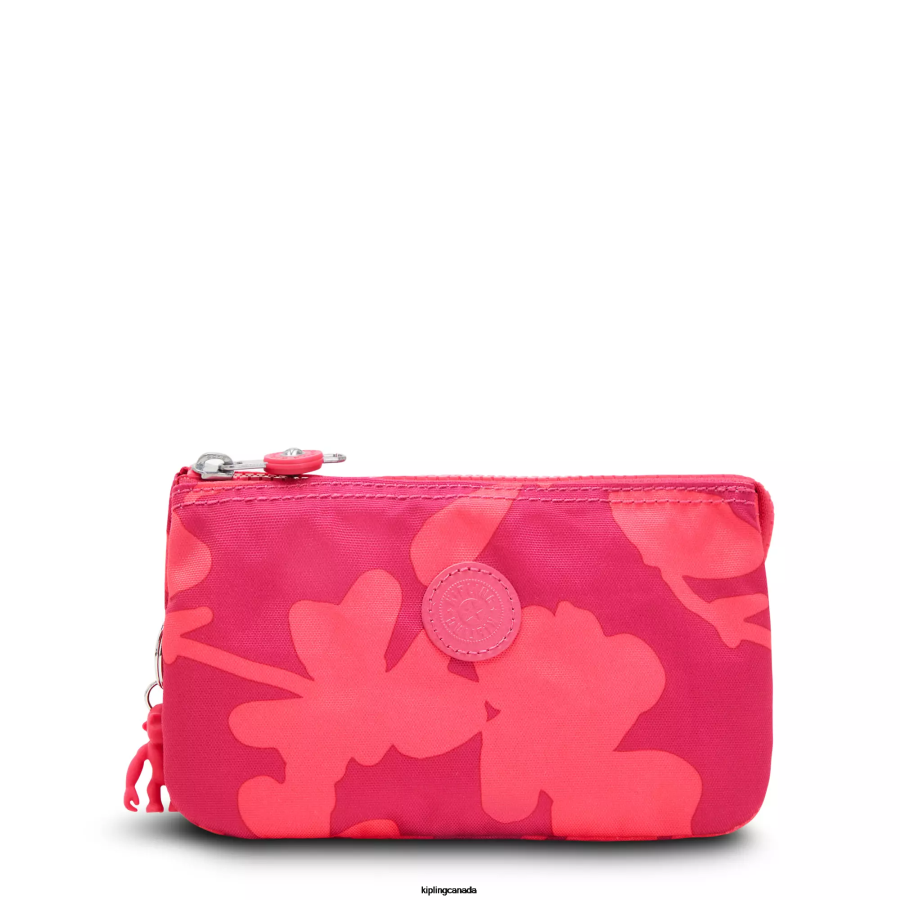 Women Pouches Kipling Coral Flower Creativity Large Printed Pouch FHZD304