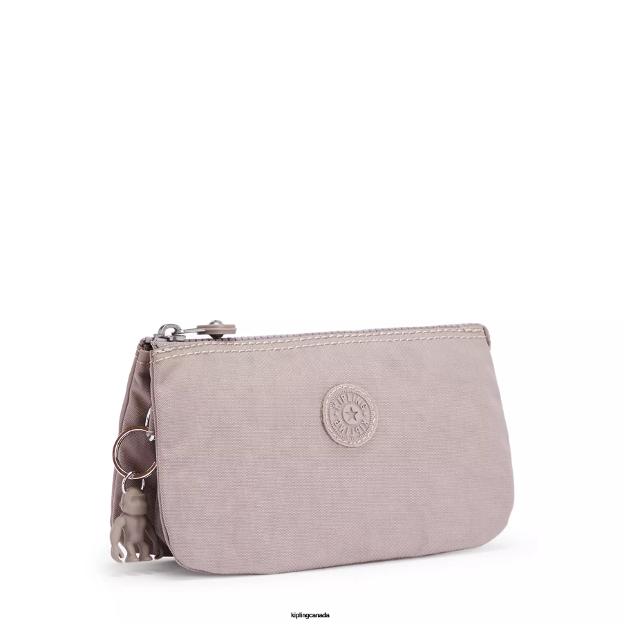Women Pouches Kipling Grey Gris Creativity Large Pouch FHZD533