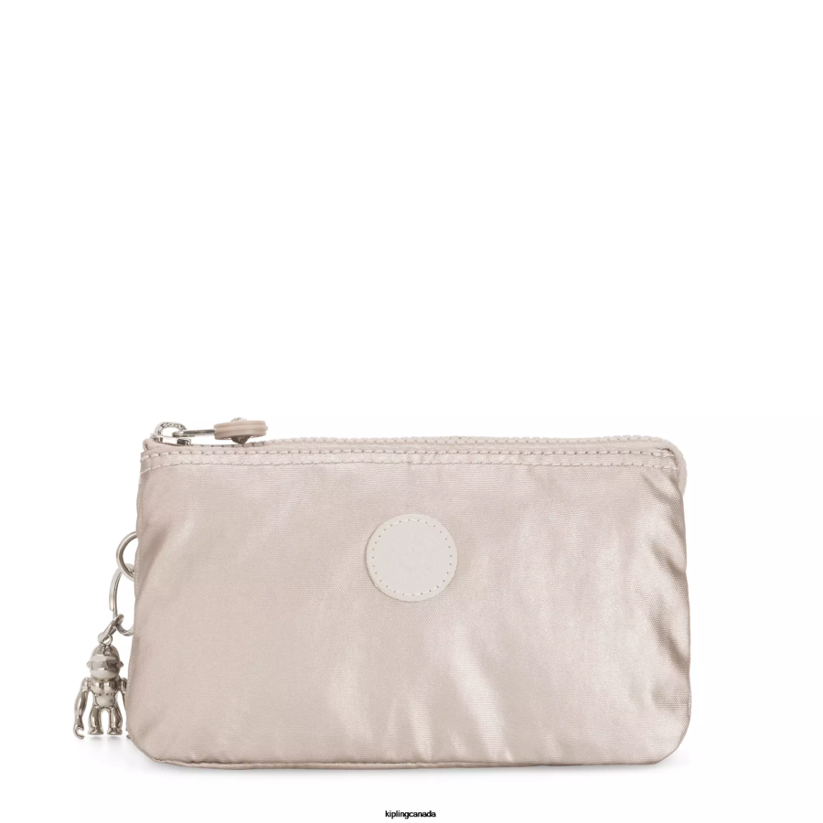 Women Pouches Kipling Metallic Glow Creativity Large Metallic Pouch FHZD548