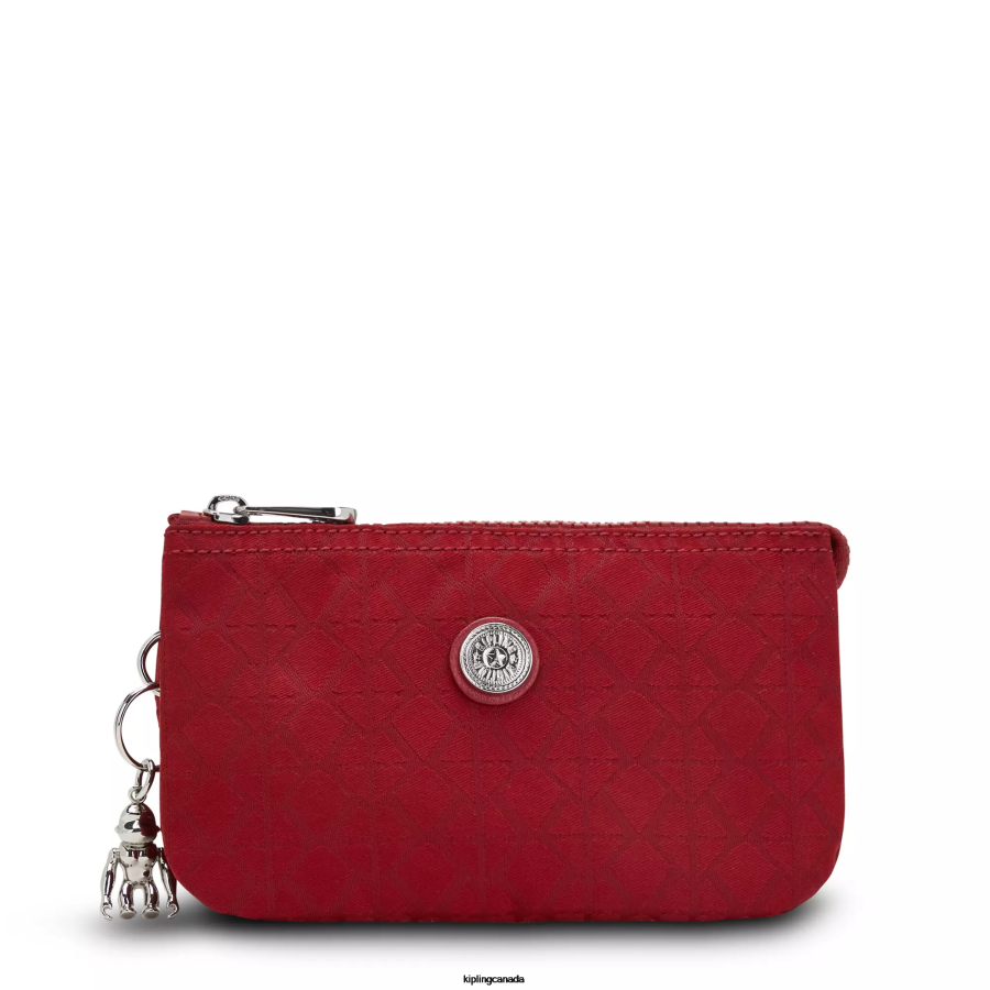 Women Pouches Kipling Signature Red Creativity Large Pouch FHZD606