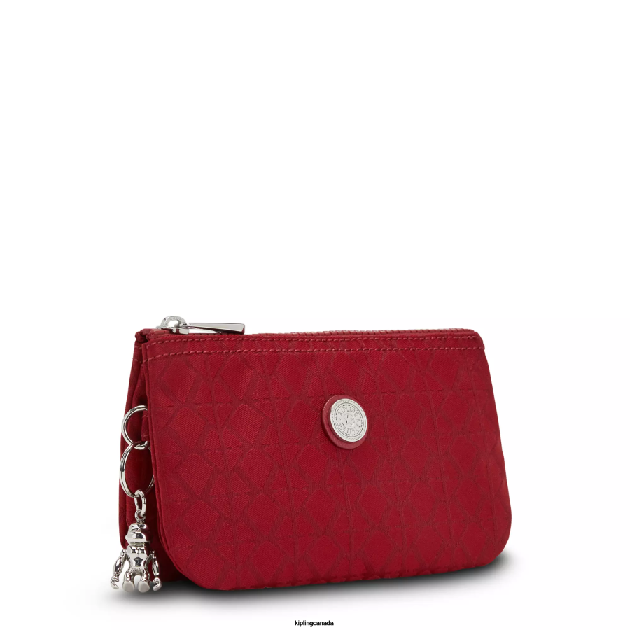 Women Pouches Kipling Signature Red Creativity Large Pouch FHZD606