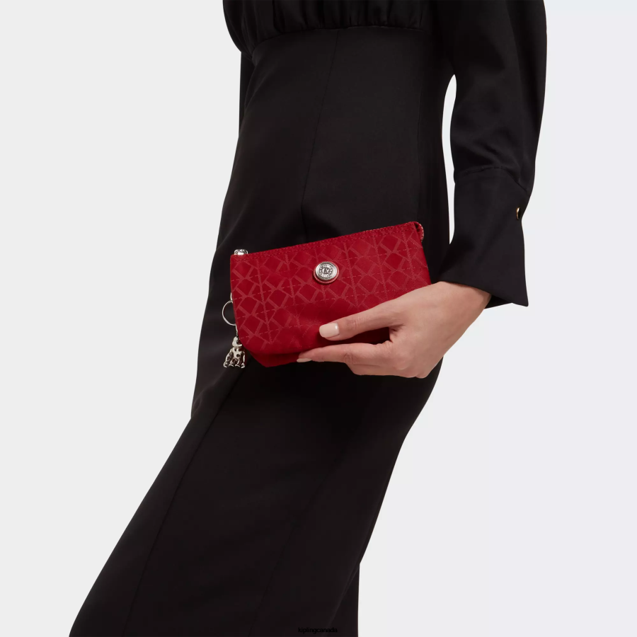Women Pouches Kipling Signature Red Creativity Large Pouch FHZD606