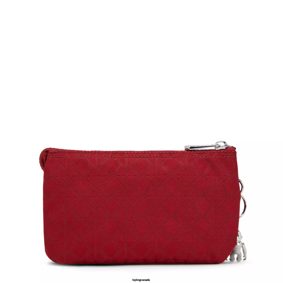 Women Pouches Kipling Signature Red Creativity Large Pouch FHZD606