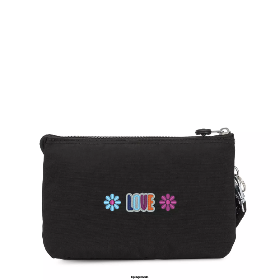 Women Wallets & Wristlets Kipling Black Noir Creativity Extra Large Wristlet FHZD541