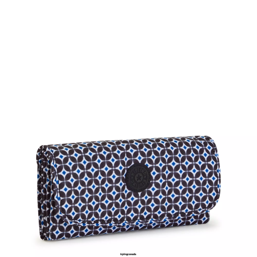 Women Wallets & Wristlets Kipling Blackish Tile Money Land Printed Snap Wallet FHZD312