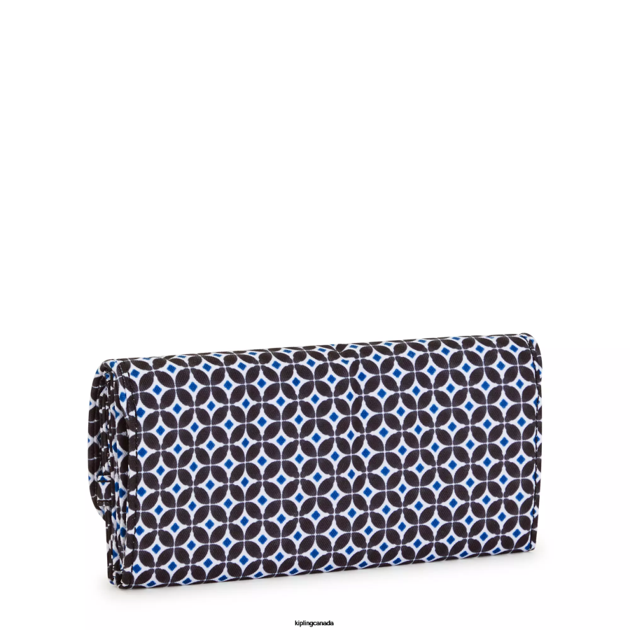 Women Wallets & Wristlets Kipling Blackish Tile Money Land Printed Snap Wallet FHZD312