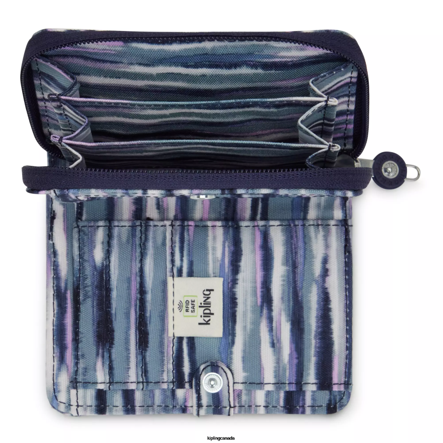 Women Wallets & Wristlets Kipling Brush Stripes Money Love Small Printed Wallet FHZD292