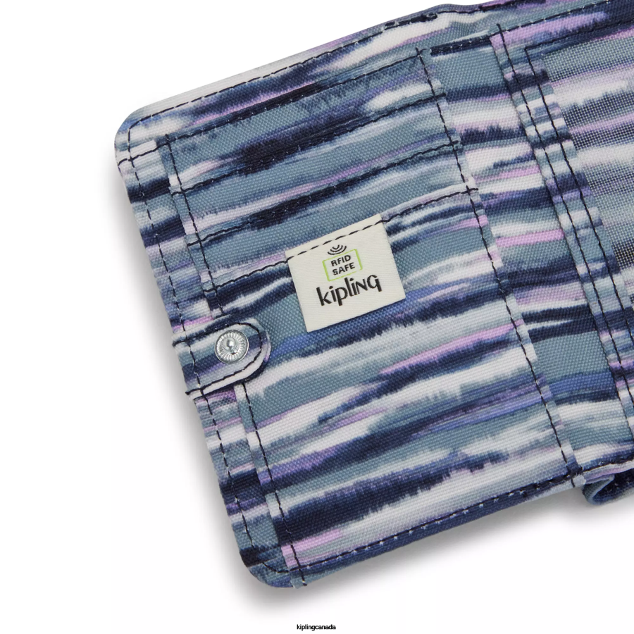 Women Wallets & Wristlets Kipling Brush Stripes Money Love Small Printed Wallet FHZD292