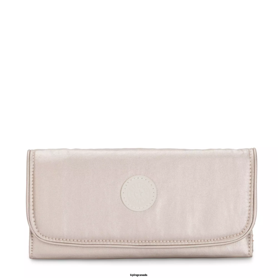 Women Wallets & Wristlets Kipling Metallic Glow Money Land Metallic Snap Wallet FHZD550