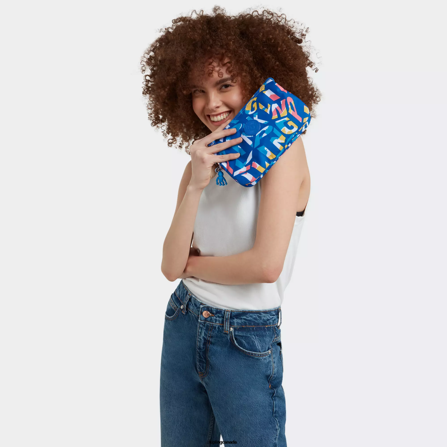 Women Wallets & Wristlets Kipling Neon Creativity Extra Large Printed Wristlet FHZD565