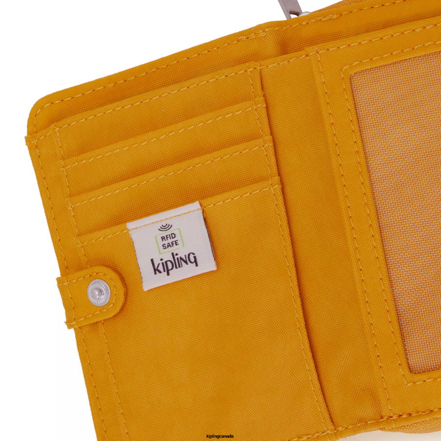 Women Wallets & Wristlets Kipling Rapid Yellow Money Love Small Wallet FHZD298