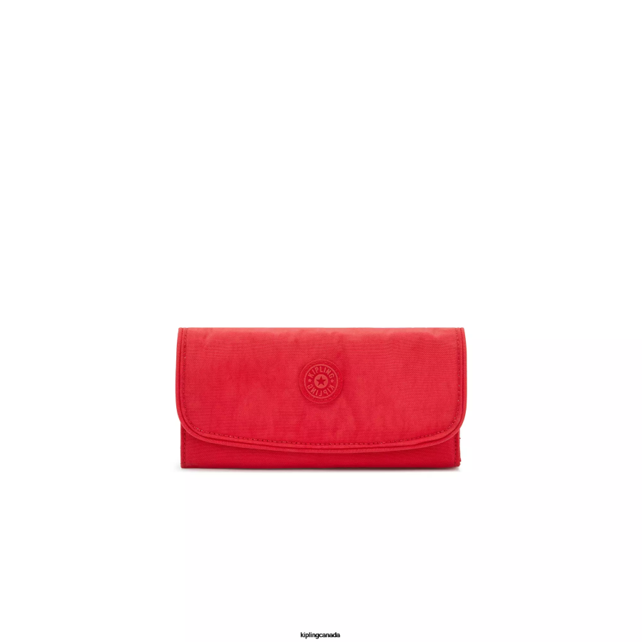 Women Wallets & Wristlets Kipling Red Rouge Money Land Snap Wallet FHZD289