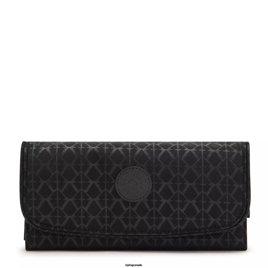 Women Wallets & Wristlets Kipling Signature Embossed Money Land Printed Snap Wallet FHZD553