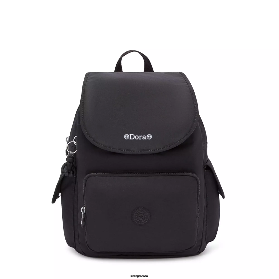Women Fashion Backpacks Kipling Black Noir City Pack Backpack FHZD352
