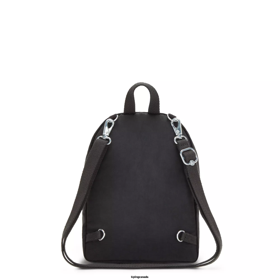 Women Fashion Backpacks Kipling Black Noir Curtis Compact Convertible Backpack FHZD398