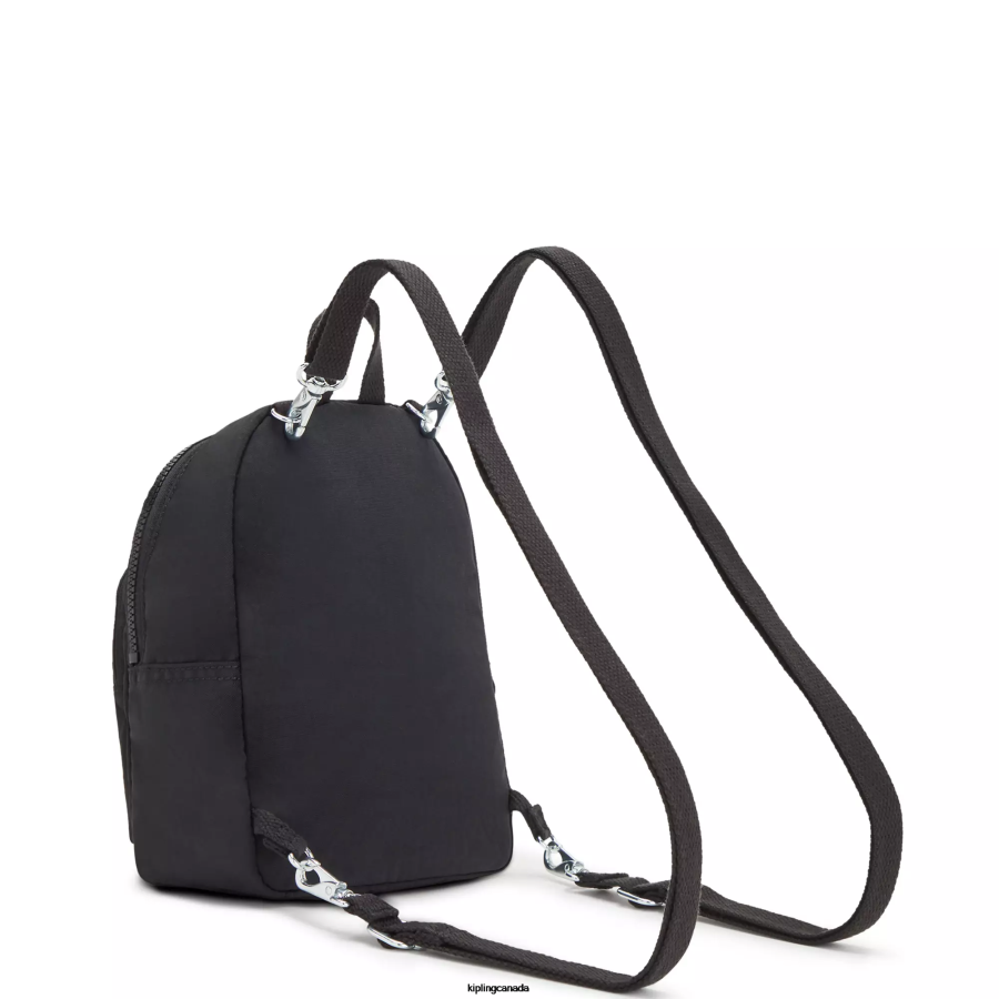 Women Fashion Backpacks Kipling Black Noir Curtis Compact Convertible Backpack FHZD398
