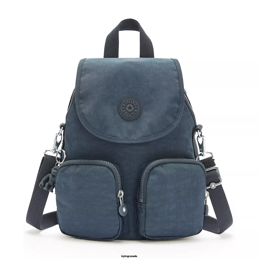 Women Fashion Backpacks Kipling Blue Bleu Firefly Up Convertible Backpack FHZD403