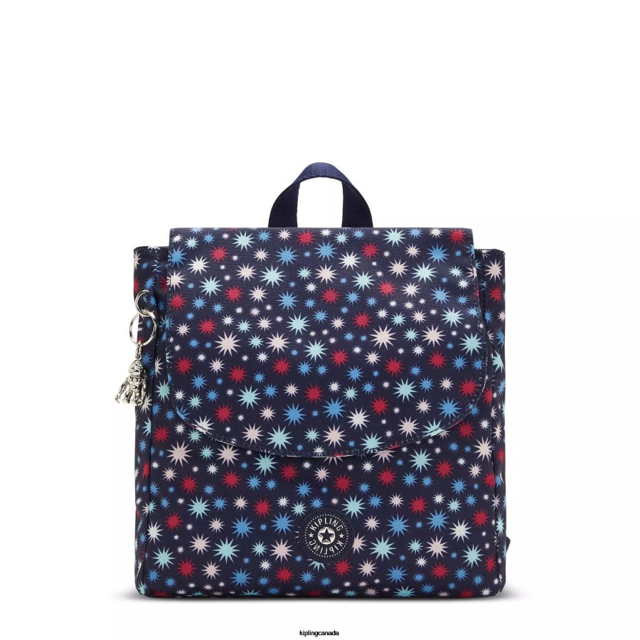 Women Fashion Backpacks Kipling Funky Stars Dannie Printed Small Backpack FHZD390