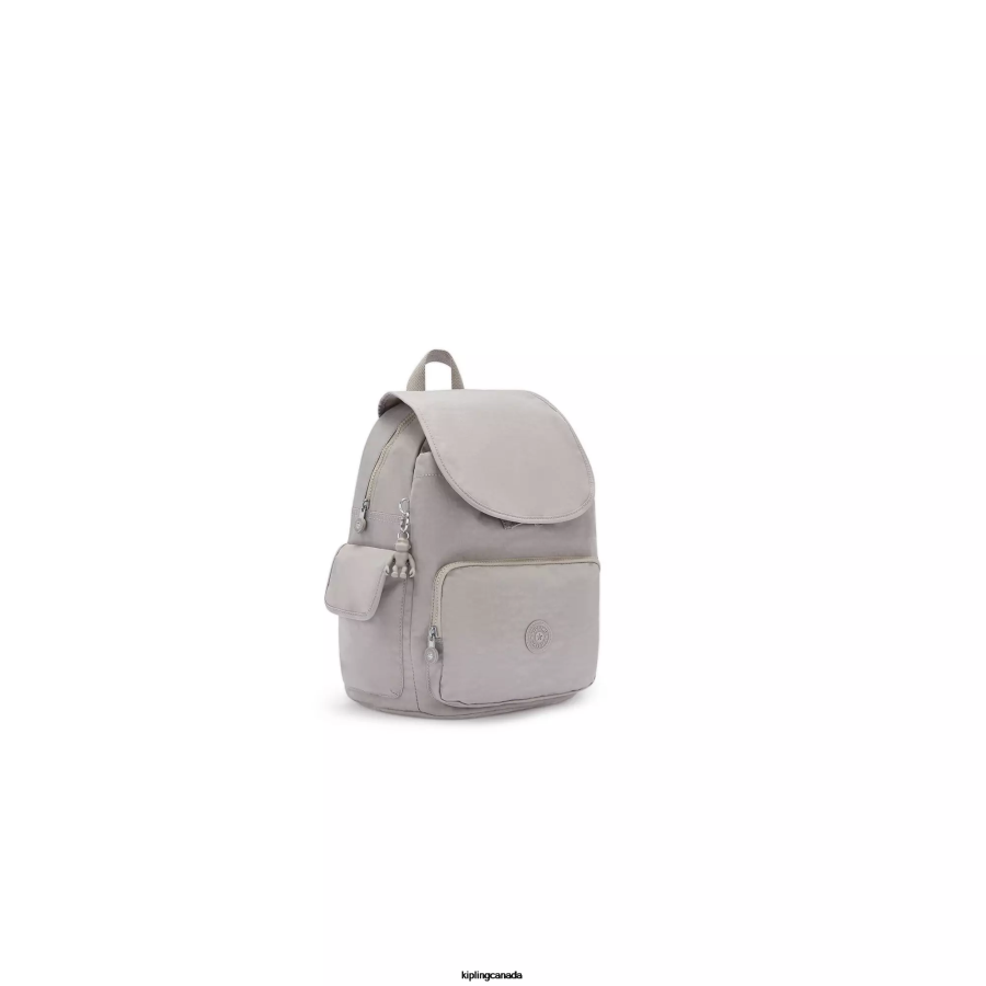 Women Fashion Backpacks Kipling Grey Gris City Pack Backpack FHZD351