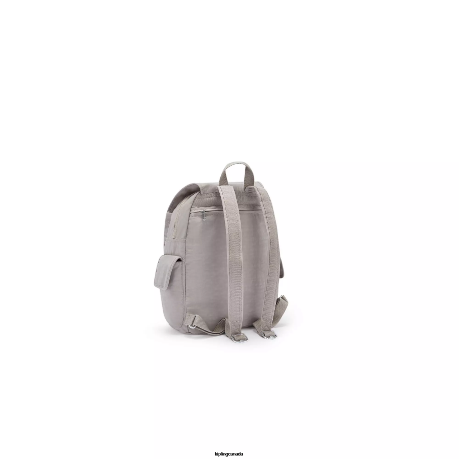 Women Fashion Backpacks Kipling Grey Gris City Pack Backpack FHZD351