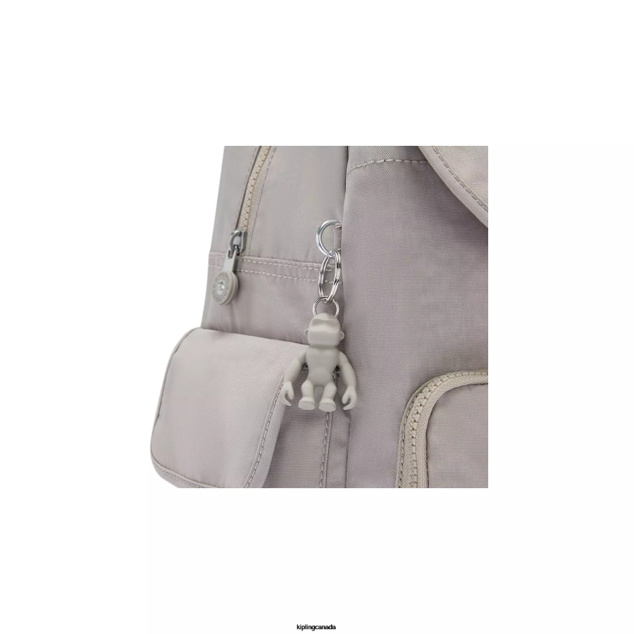 Women Fashion Backpacks Kipling Grey Gris City Pack Backpack FHZD351