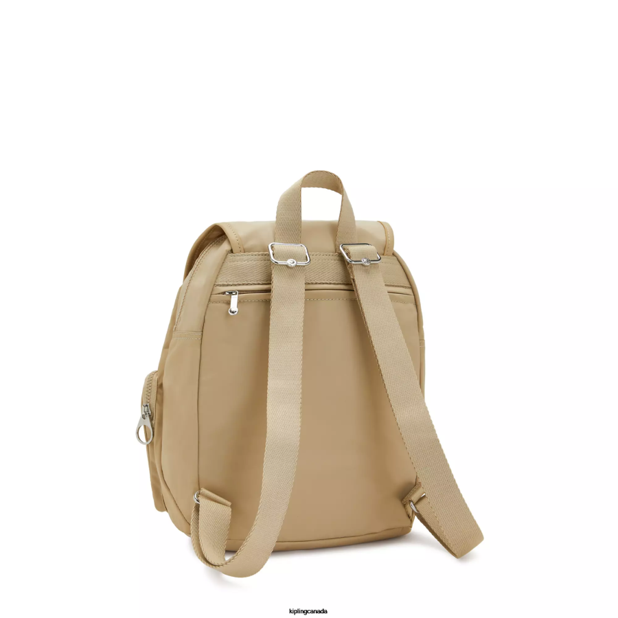 Women Fashion Backpacks Kipling Natural Beige New City Pack Backpack FHZD360